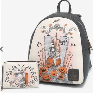 Loungefly NBC Jack & Sally Mini Backpack & Wallet